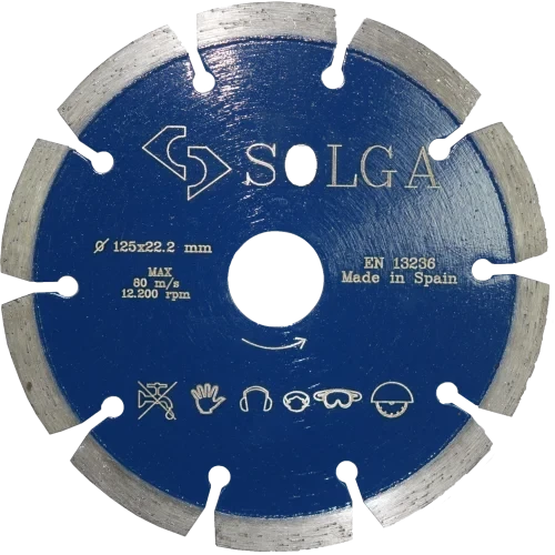 Диск алмазный СОЛГА ДИАМАНТ (Solga Diamant) ПРОФЕССИОНАЛ (PROFESSIONAL) сегментный по железобетону 125х22,23 мм (13703125)