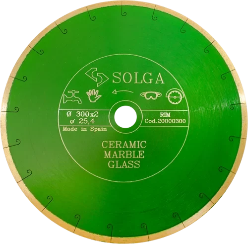 Диск алмазный СОЛГА ДИАМАНТ (Solga Diamant) КЕРАМИКА МРАМОР (CERAMICS MARBLE) сплошной по керамике и мрамору 300х25,4 мм (20000300)