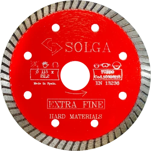Диск алмазный СОЛГА ДИАМАНТ (Solga Diamant) ТВЕРДАЯ КЕРАМИКА (HARD CERAMICS) сплошной по керамограниту 115х22,23 мм (15710115)