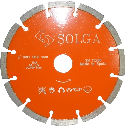 Диск алмазный СОЛГА ДИАМАНТ (Solga Diamant) БЕЙСИК (BASIC) турбо по железобетону 150х22,23 мм