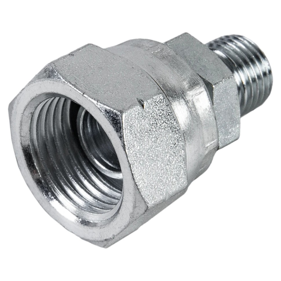 Соединитель (переходник) для шлангов 1/2"F (накидная гайка) х 1/4"M