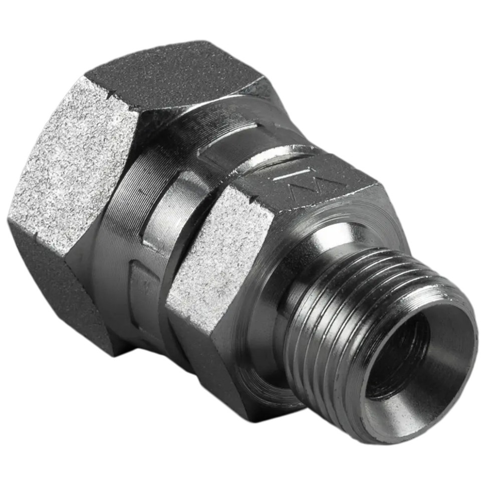 Соединитель (переходник) для шлангов 1/2"F (накидная гайка) х 3/8"M