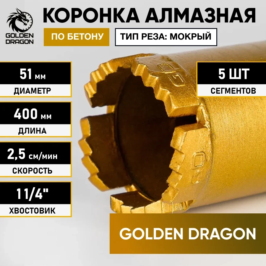 Коронка алмазная 1 1/4" 051х400
